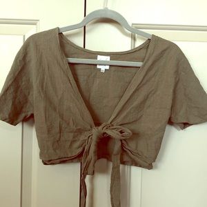 Cropped Tie Up Top Sexy